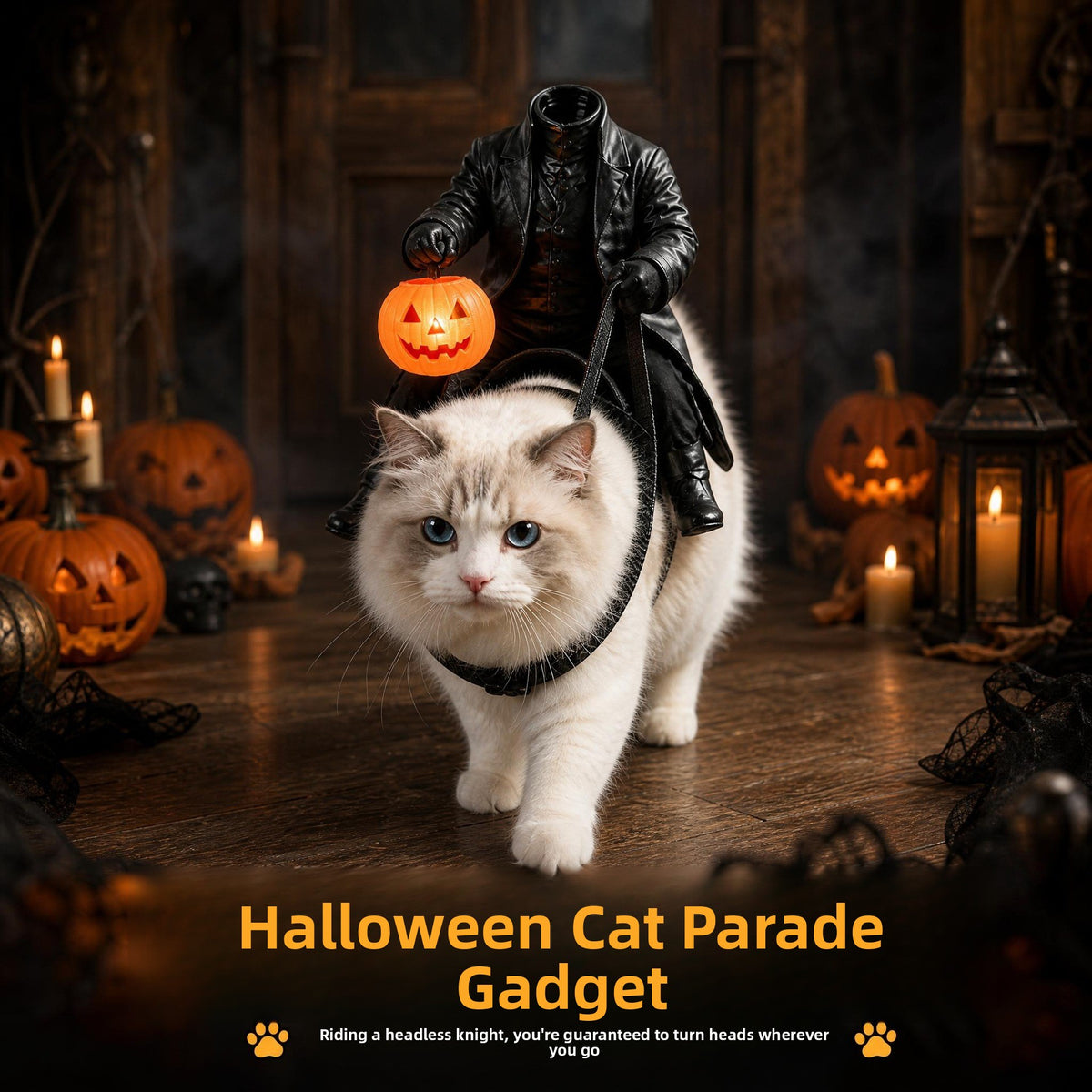 New Halloween Cross-Border Headless Horseman Cat Costume