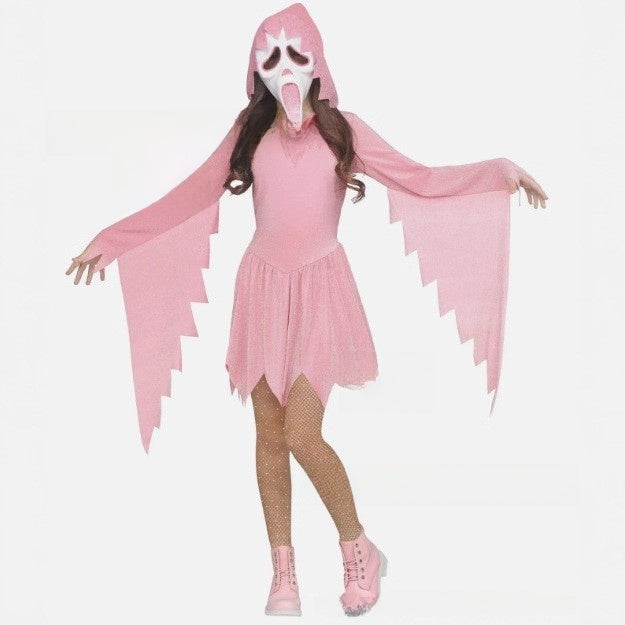 Long Irregular Witch Demon Costume Cosplay Halloween Witch Outfit Night Ghost Game Uniform