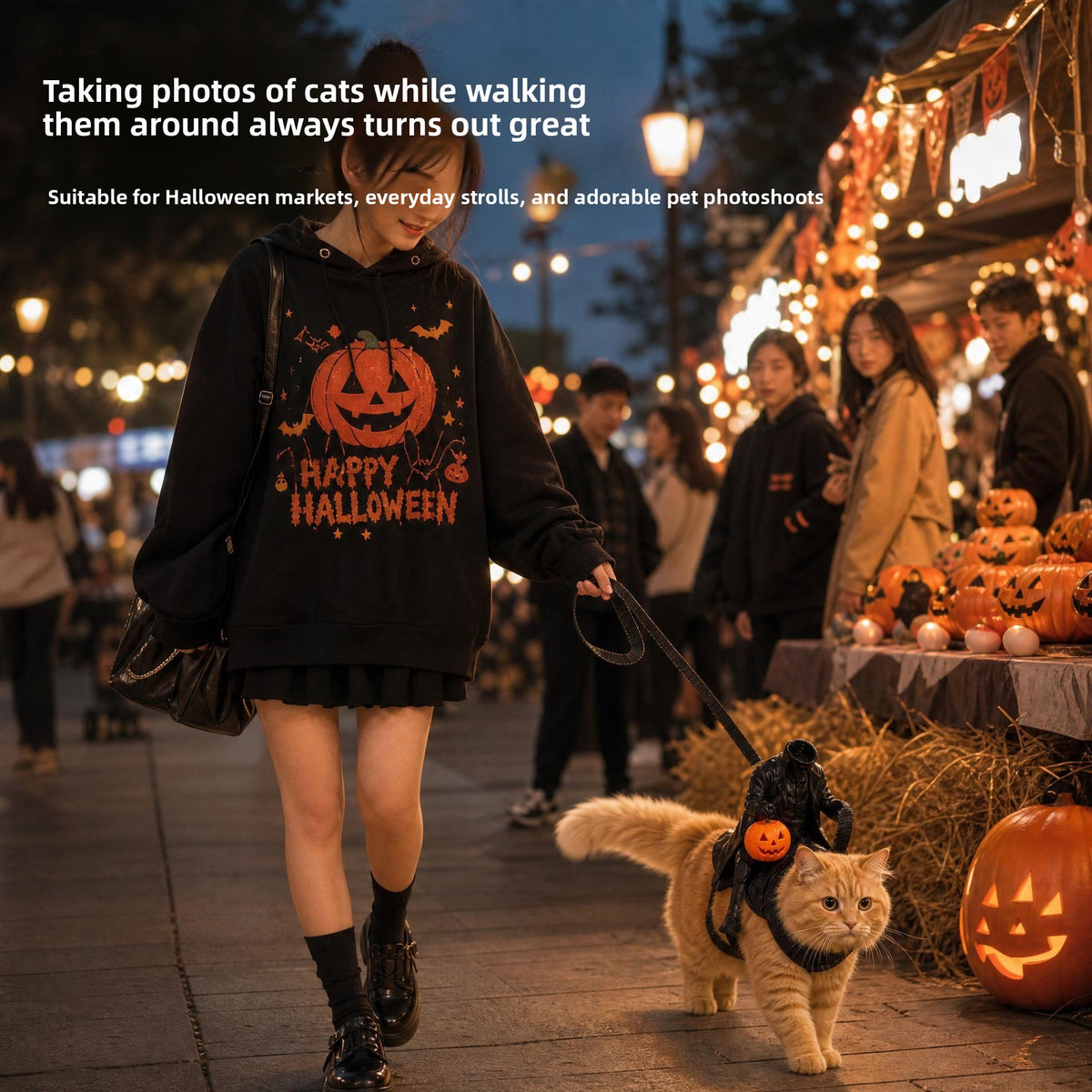 New Halloween Cross-Border Headless Horseman Cat Costume