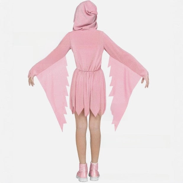 Long Irregular Witch Demon Costume Cosplay Halloween Witch Outfit Night Ghost Game Uniform
