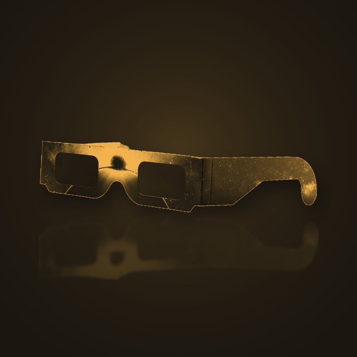 Gafas de eclipse solar - edición negro y dorado